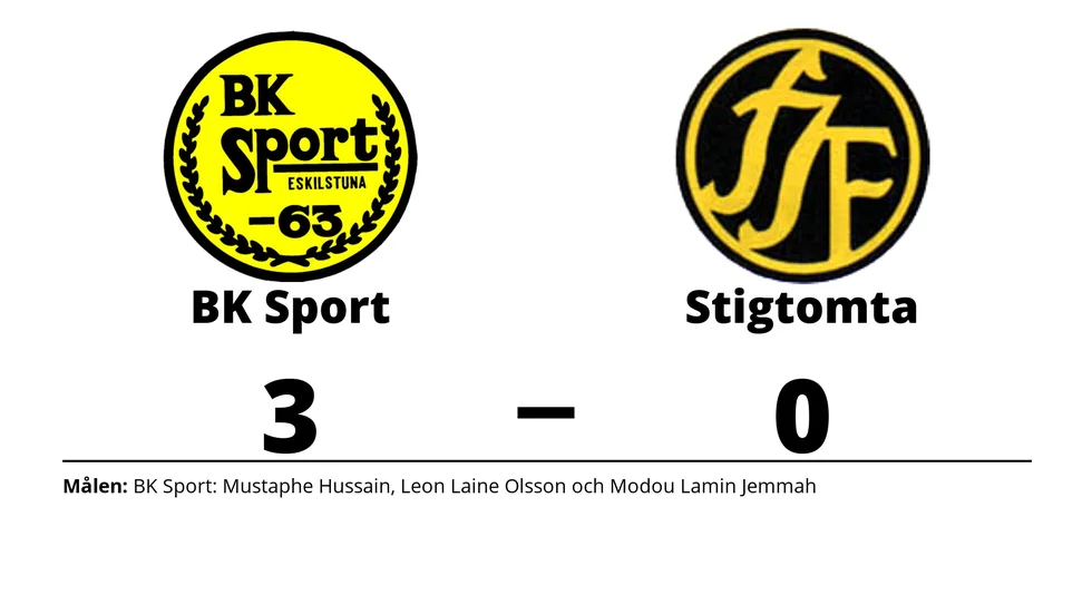 BK Sport vann mot Stigtomta IF