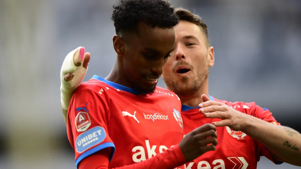 Taha Ali snurrade friskt med sina motståndare och gjorde Helsingborgs båda mål i 2–2-mötet med Djurgården.