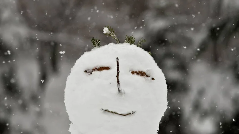 På tisdag kan du bygga nya snögubbar.