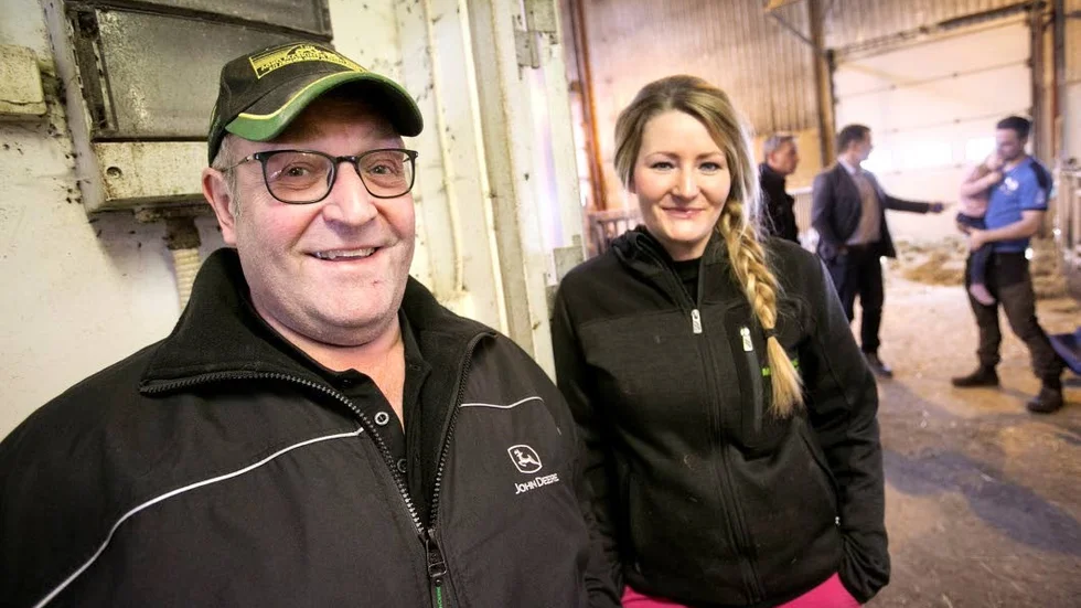 Berndt Wedin är glad över att dottern Evelina Wedin valt fortsätta driva gården.