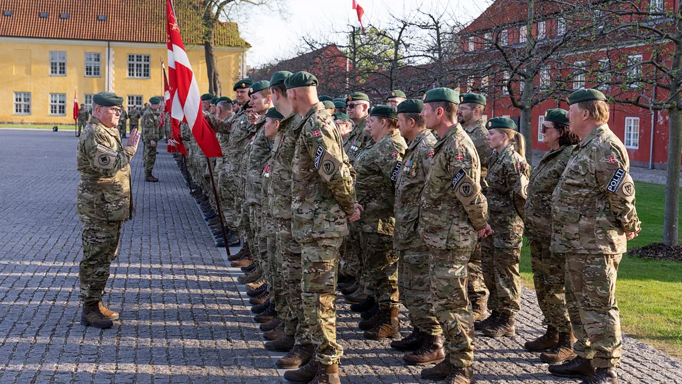 Danskt hemvärn på frammarsch. Arkivbild.