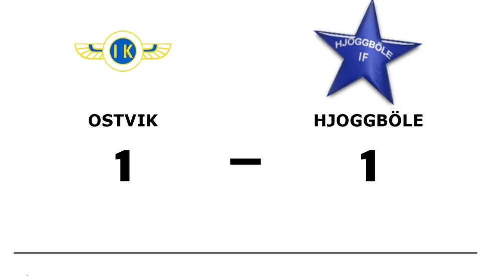 Ostvik IK/DIF spelade lika mot Hjoggböle IF