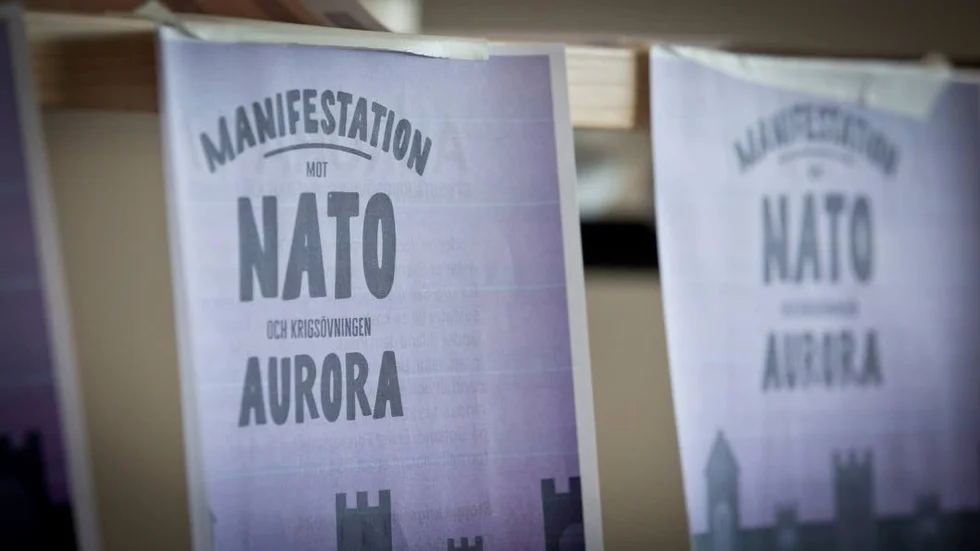 Manifestation. På lördag planeras en manifestation mot Nato och Auroraövningen.