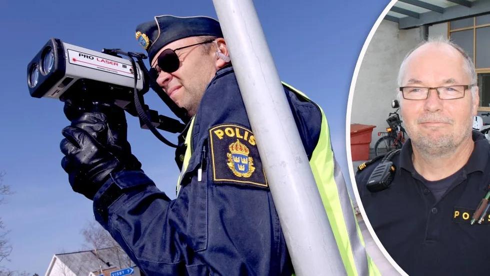Polisen Björn Kraft, till höger.