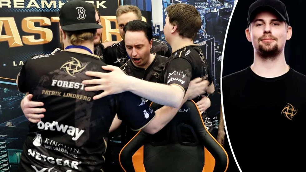 Ninjas in Pyjamas firar i samband med att de vunnit en match i Dreamhack masters i Las Vegas.