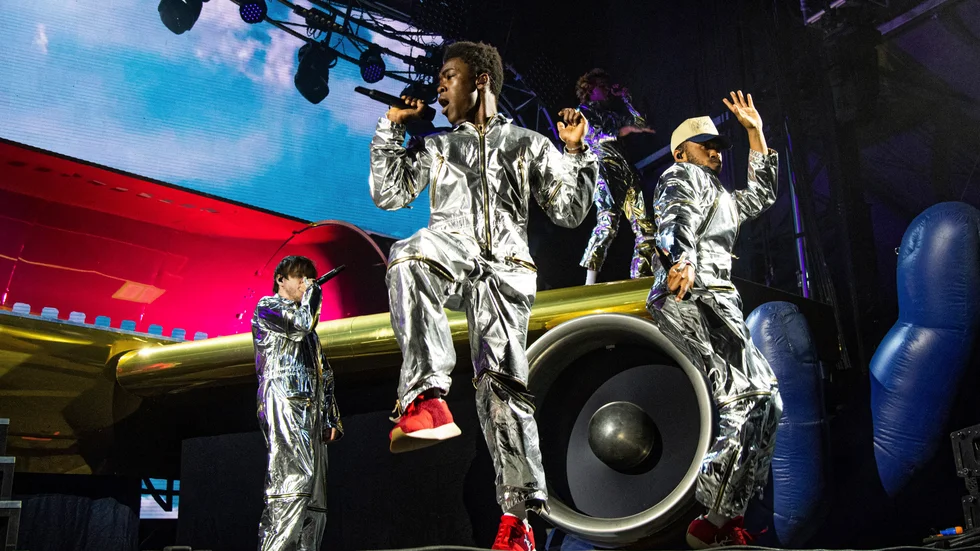 Brockhampton på Bonnaroo-festivalen 2019. Arkivbild.