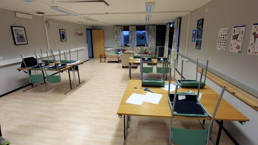 Här har de fem eleverna på Guteskolans hundlinje undervisning.