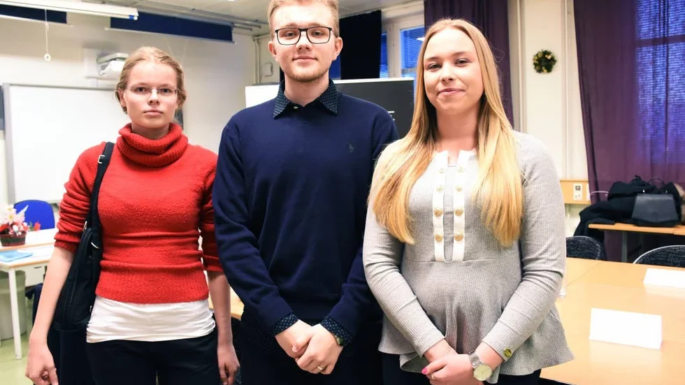 Lärorikt. Linnea Henningsen, Mattias Gren och Jennifer Widefall var mycket nöjda med dagen. "Jag tycker att det var väldigt lärorikt idag", säger Jennifer Widefall.