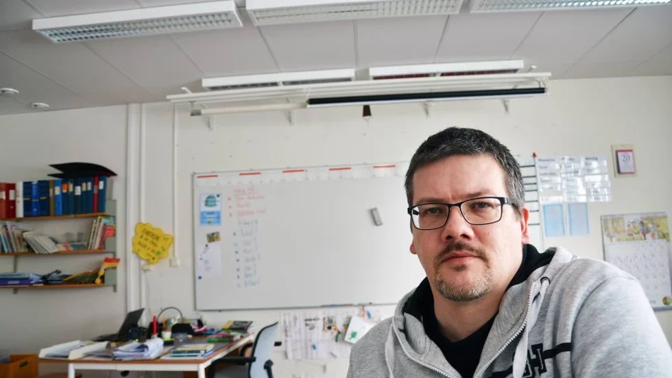 Kämpat. Christer Eriksson är en av föräldrarna som har engagerat sig för att få ha kvar skolan i Tärendö.