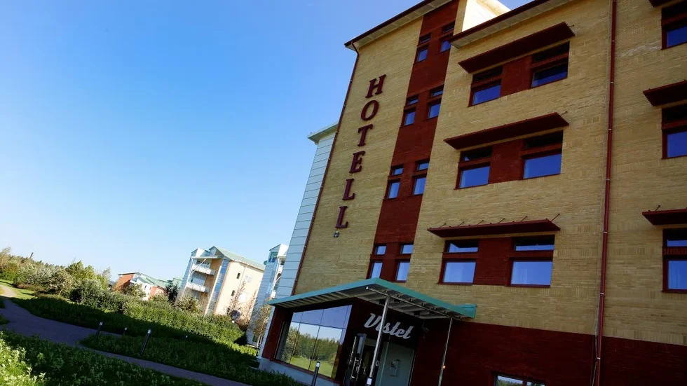 Brottsplats. Här utanför patienthotellet Vistet vid Sunderby sjukhus hade paret parkerat bilen med de två tvillingarna.