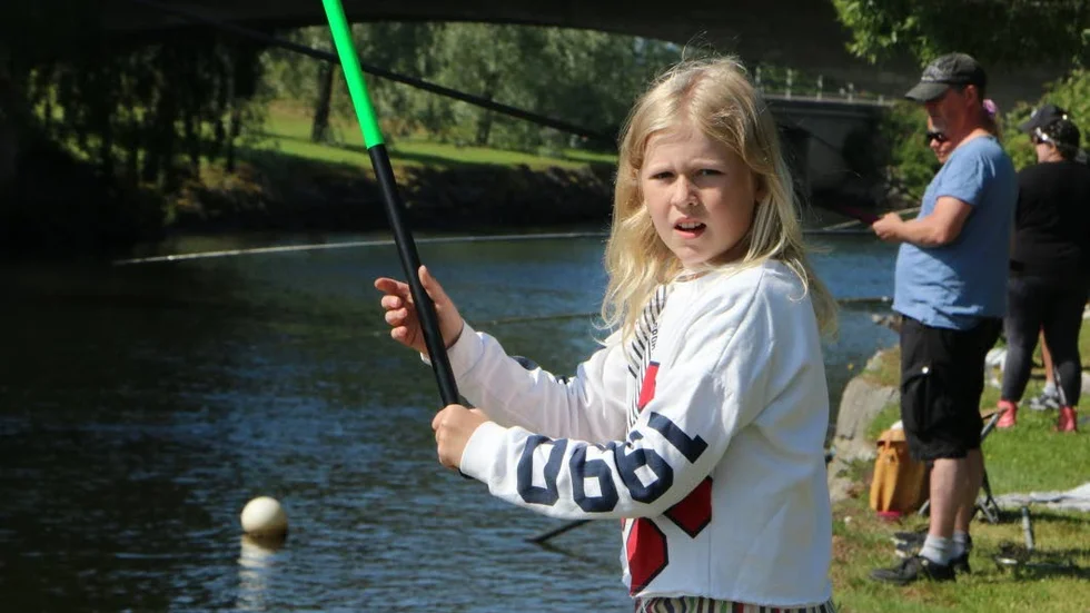 Lilly Eklund-Pettersson från Piteå berättade att hon hade fått en abborre.