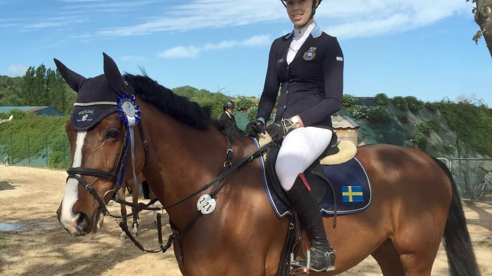 Wilma Marklund och hästen Casino tävlade bland annat i Sveriges lag i Nations Cup. Sverige slutade på sjunde plats.