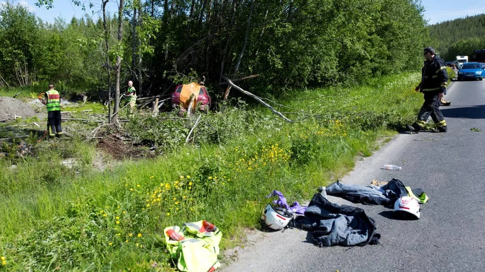 Mannen fördes med ambulans till Sunderby sjukhus efter den våldsamma avvåkningen.