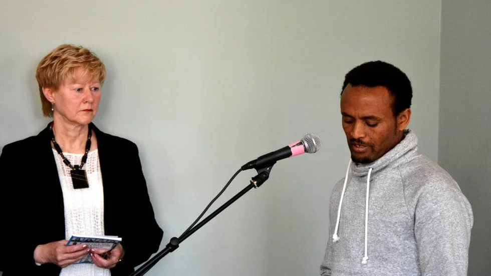 Tesfabrhan från Eritrea berättade om flykten från ett odemokratiskt land.