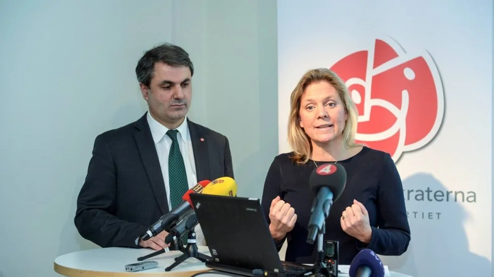 Socialdemokraternas utbildningspolitiske talesperson Ibrahim Baylan och finansministerkandidaten Magdalena Andersson vill stoppa vinstjakten i fristående skolor.