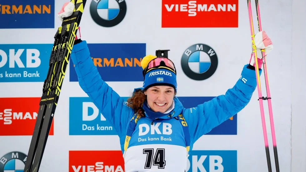 Hanna Öberg blev Europamästare i skidskytte i Minsk onsdag kväll. (Arkivbild).