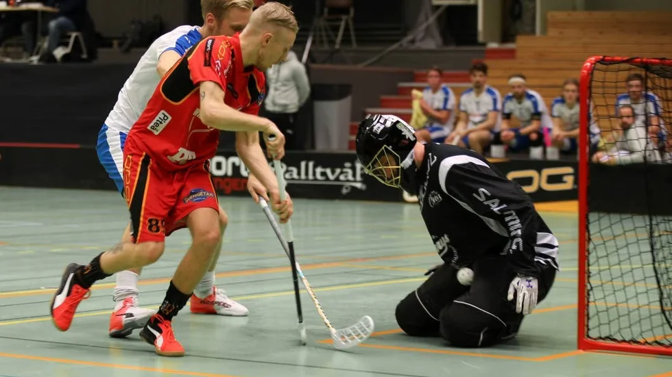 TVÅ MÅL. Joel Grape Tjernström prickade in 8–3 och 9–3-målen. (arkivbild)