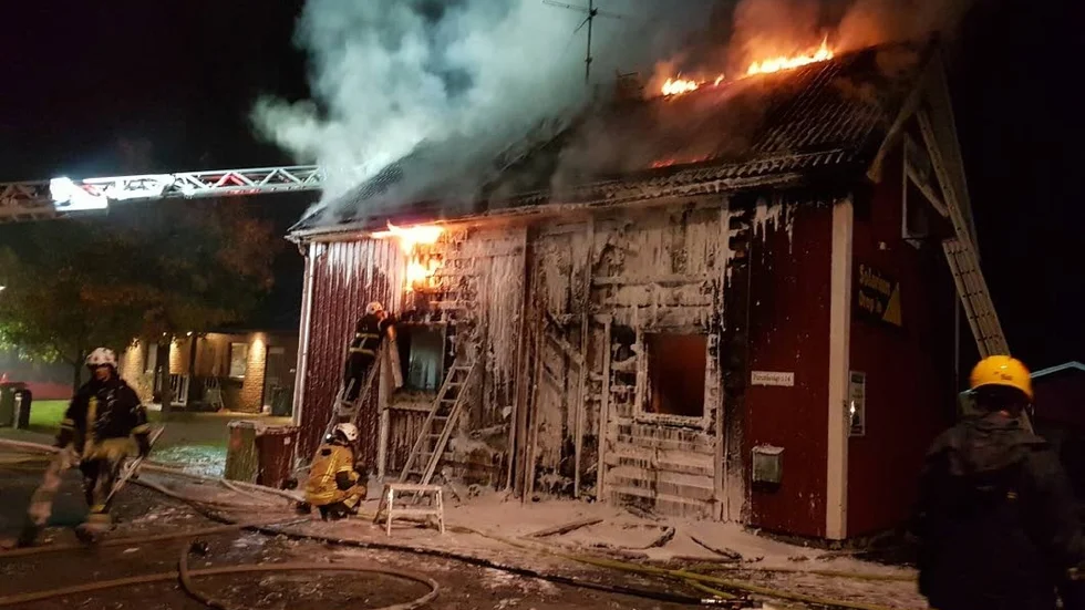 ANLAGD. Huset på Strömsborg brann för ganska exakt 1 år och 3 månader sedan. (Arkivbild)