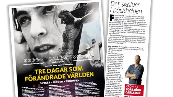 PÅSK. Präst Linnéa Vikström välkomnar Torbjörn Carlsson till gudstjänst.