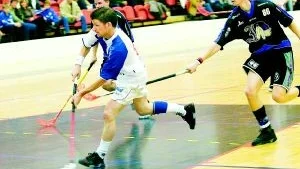 Fredrik "Tuppen" Johansson gjorde tre mål och visade vägen när IBF Norrköping. Foto: Niclas Sandberg