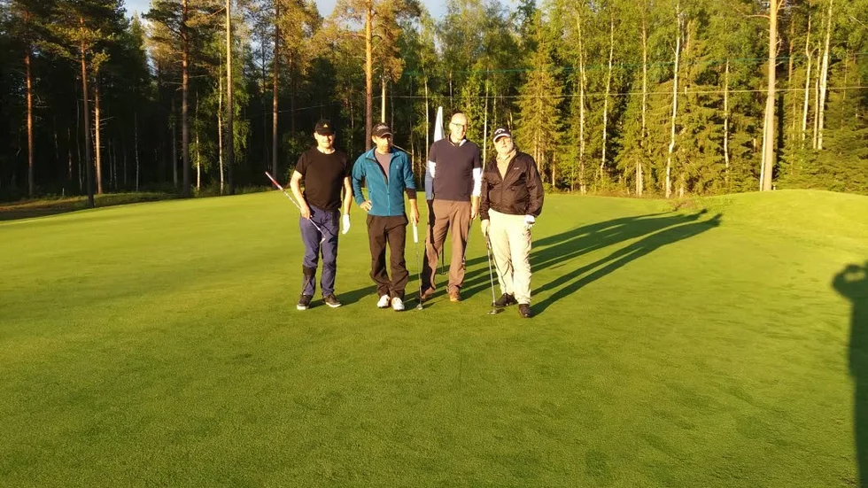 Golfsugna. Mats Vikgren, Patrik Persson, Erik Högfjäll och Nils-Olof Gustavsson.