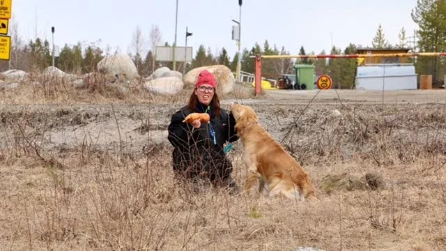 Cecilia Grahn, Piteå fick till slut apportatrappen av sin hund Atos.
