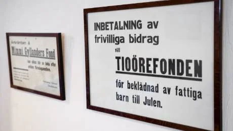 I tioöresfonden fanns det kvinnliga ledamöter, trots att kvinnorna vid den här tiden ännu inte hade vunnit inträde i föreningen. Syftet med fonden var att till jul ge kläder till medlemmarnas barn. Foto: Robert Svensson