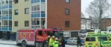 Två till sjukhus efter brand