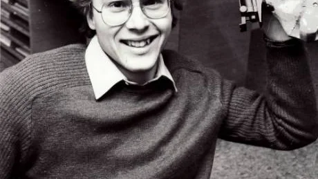Bankrånare? Nä, Jonas anno 1986 med puffran i högsta hugg.