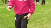 Anders Limpar var med och invigde den nya fotbollsgolfbanan vid Mässhallarna.vI mitten av juli öppnas banan för allmänheten.	
FOTO: MARTIN ROTH