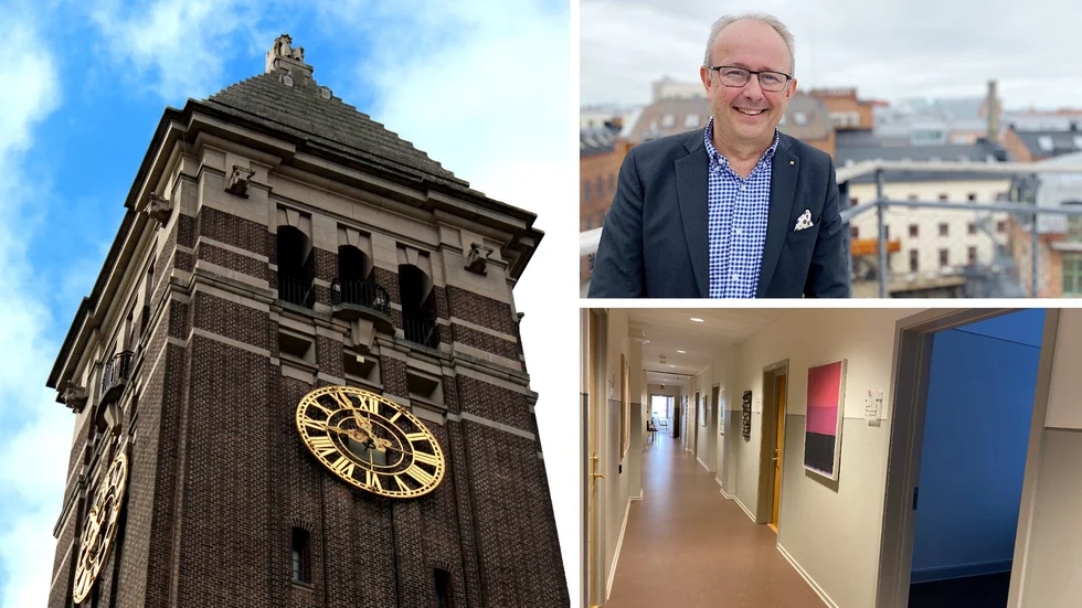 Pontus Lindblom, utvecklingsstrateg, hoppas att Rådhusets gamla kontorsmöbler kommer till användning hos kommunens föreningar.