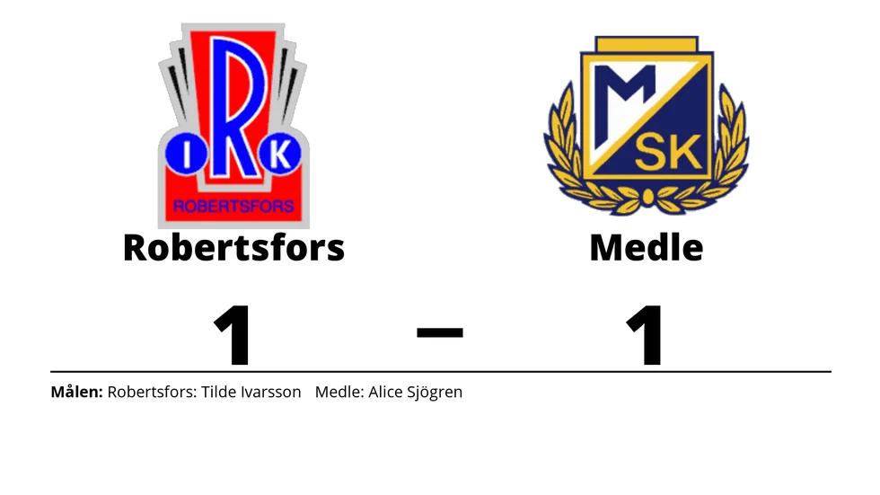 Robertsfors IK spelade lika mot Medle SK