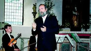 En entusiastisk Lubomyr Melnyk berättade om Ukrainas musikhistoria.