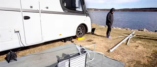 Tromb svepte in över Västra kajen