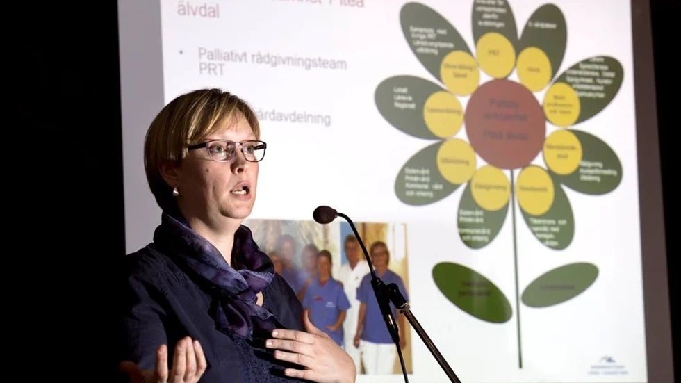 Vid det palliativa rådgivningsteamet på Piteå älvdals sjukhus arbetar även sjuksköterskan Rose-Marie Imoni. På sjukhuset finns åtta trygghetsplatser för palliativ vård.