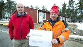 Ove Marklund, till vänster, och Ulf Åberg påannonserar lyftet för golfanläggningens hotell som kommer att byggas u till en dubbelt så stor anläggning.