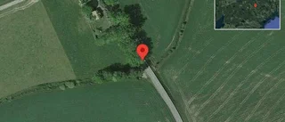 Stopp på väg 221 på grund av en singelolycka