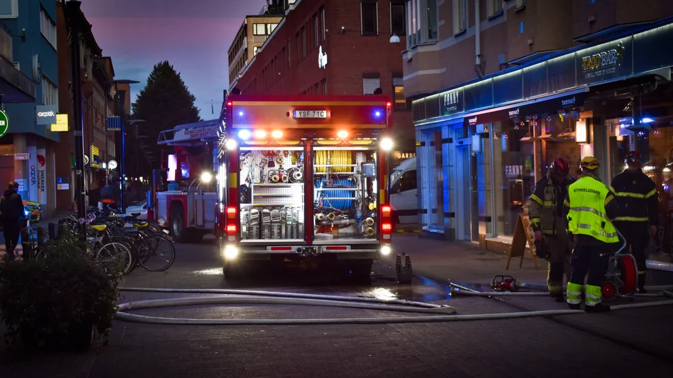 På onsdagskvällen inkom ett larm om en brand i ett flerfamiljshus i Skellefteå centrum. 