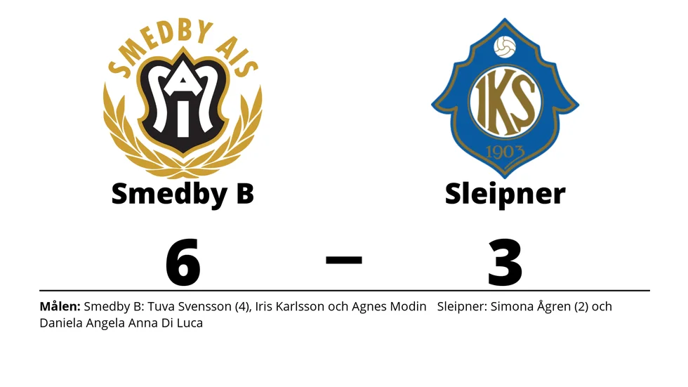 Smedby AIS B vann mot IK Sleipner