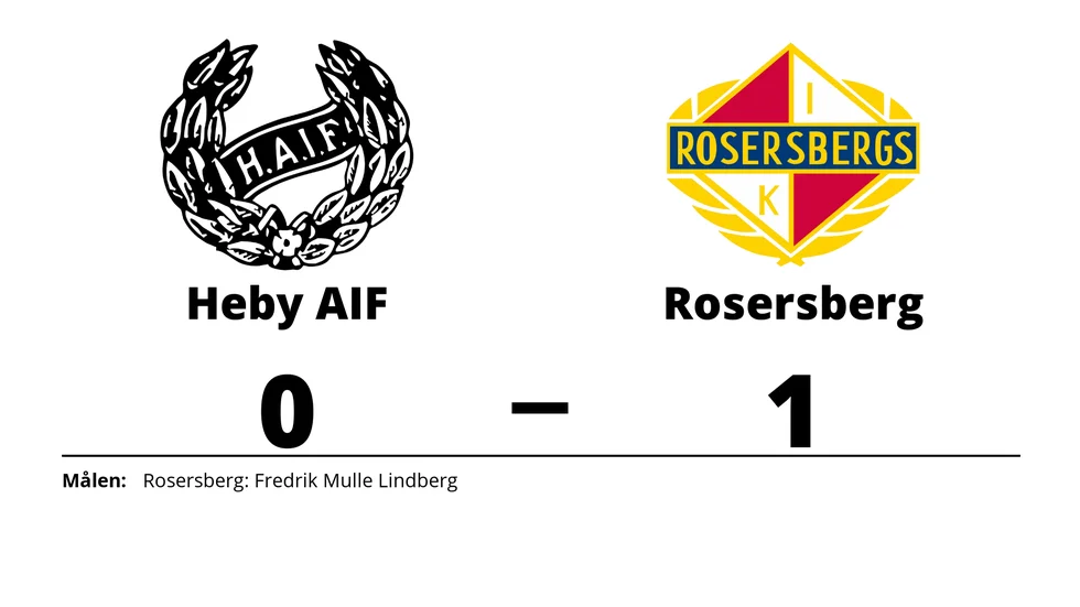 Heby AIF förlorade mot Rosersbergs IK