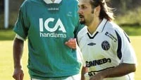 Matchens mest omtalade spelare blev tvåan i Stjärnan Magnus Nilsson. Håkan Güner gjorde ett av Gunnebos mål. Foto: ANDERS STEINER
