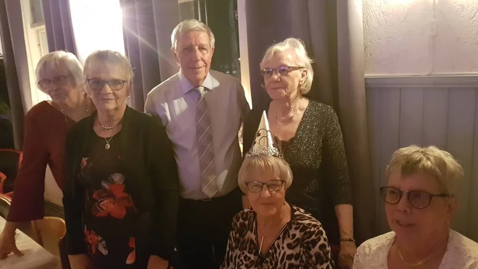 Festkommittén från vänster Barbro Ekberg, Anna-Karin Larsson, Östen Tegebro, Elna Isaksson, Ann-Mari Turtola och Rita Carlsson