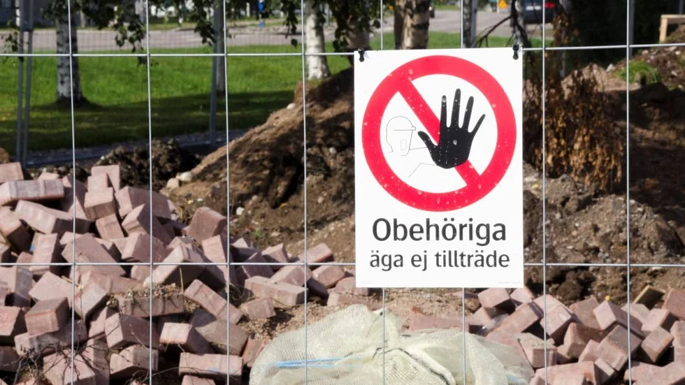 I Sjöparken pågår en omfattande upprustning och stora delar av området är avstängt.