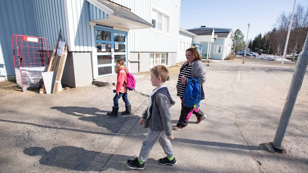 Det blev en tung dag för barn och föräldrar i Vitå.