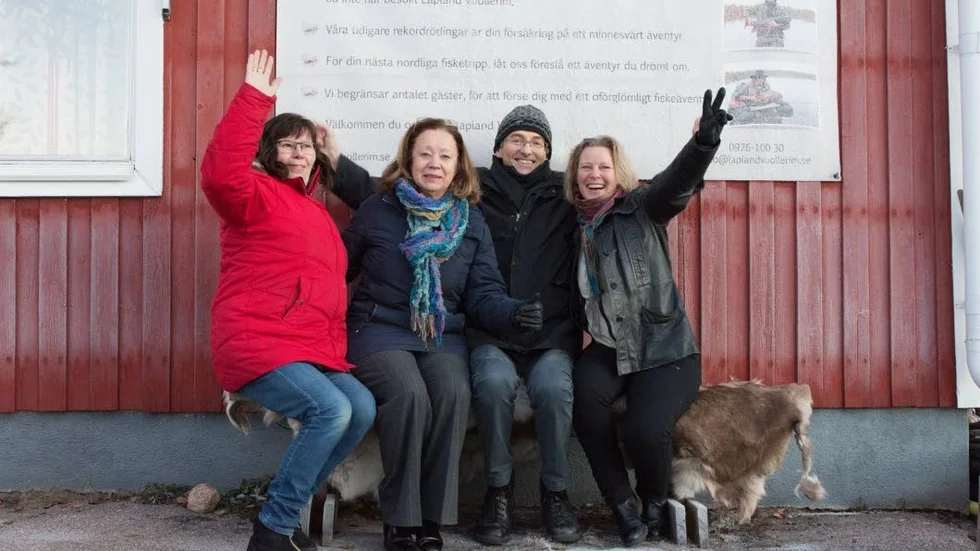 Karina Lindh (Mathantverkshuset Vuollerimdelikatesser), Anette Amundsson (Vuollerims Friskola), Audun Otterbech (Lapland Vuollerim) och Evalena Skalstad (Lapland Vuollerim).