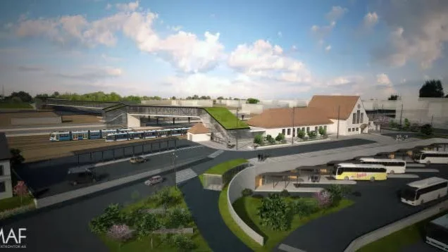 Skiss. Sundsvalls nya resecentrum.