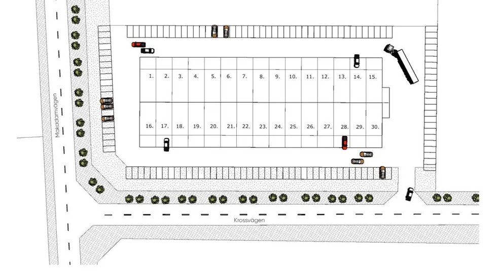 Industriparken består av 30 moduler á 170 kvm. Varje lokal har sin egen parkeringsplats och lastzon.
