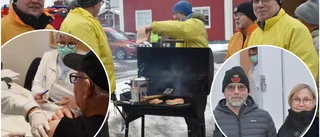 Fullt drag på vaccinationsevent i Boliden – gratis hamburgare till alla som tog en spruta • Lena: ”Perfekt efter jobbet”