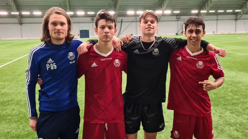 William Grenholm, Abdulrauf Talipov, Lukas Löfbom och Oliver Johansson.