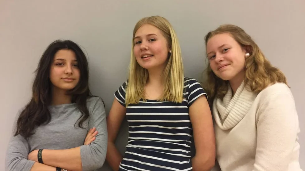 Årskurs 6. Guevara Fanous, Victoria Karlsen och Ewilda Aztor.